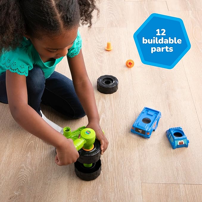 Monster Truck Toy - 2-in-1 Building Toys for Take Apart Play - Kids Building Sets - Construction Toys Ages 18 Months and Up