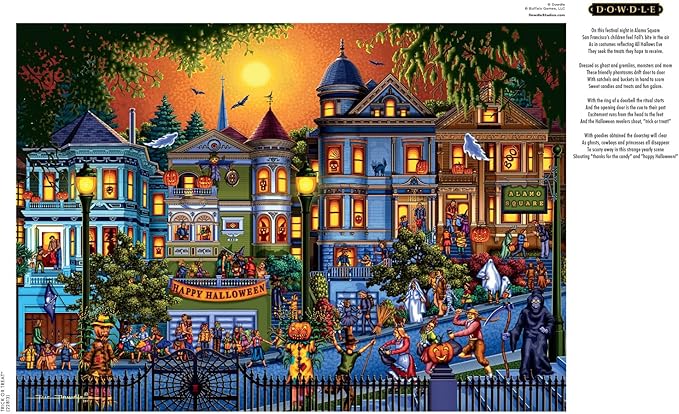 Buffalo Games - Dowdle - Trick or Treat - 300 Piece Jigsaw Puzzle for Adults - Challenging Puzzle Perfect for Game Nights - Finished Size is 21.25 x 15.00
