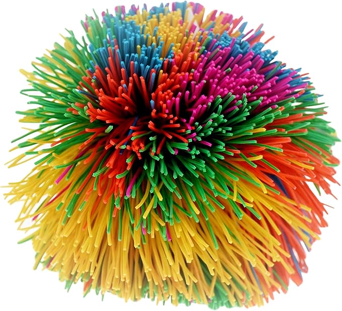 JA-RU Bandy Ball - 3" Stringy Balls for Kids (1-Pack) Stretchy Rainbow Colored Sensory Fidget Stress Balls for Kids, Party Favors, Goodie Bag Stuffers & Classroom Prizes. 1070-1