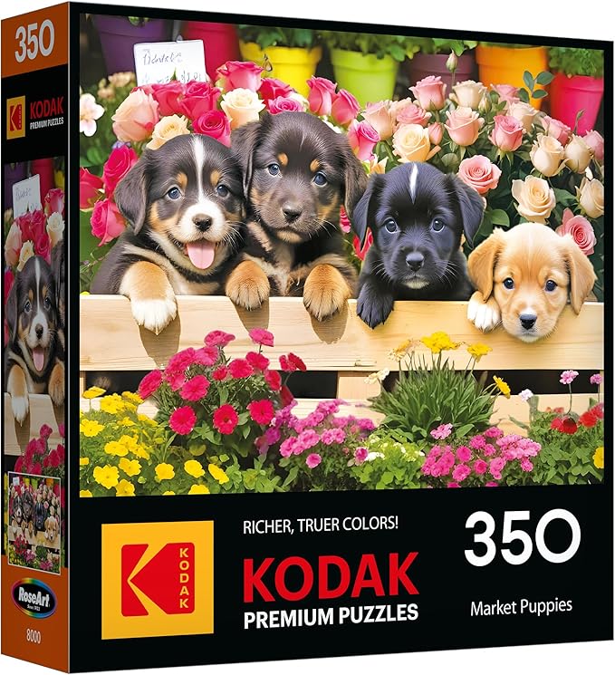 RoseArt - Kodak - Market Puppies 350 Piece Jigsaw Puzzle for Adults