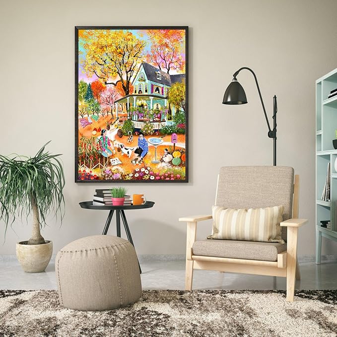 Puzzles for Adults 500 Pieces, Jigsaw Puzzle for Adults, Fun Challenging Family Puzzle -Warm Fall Sun Puzzles, Interlock Perfectly No Dust, Gifts for Friends Parents Father's Day