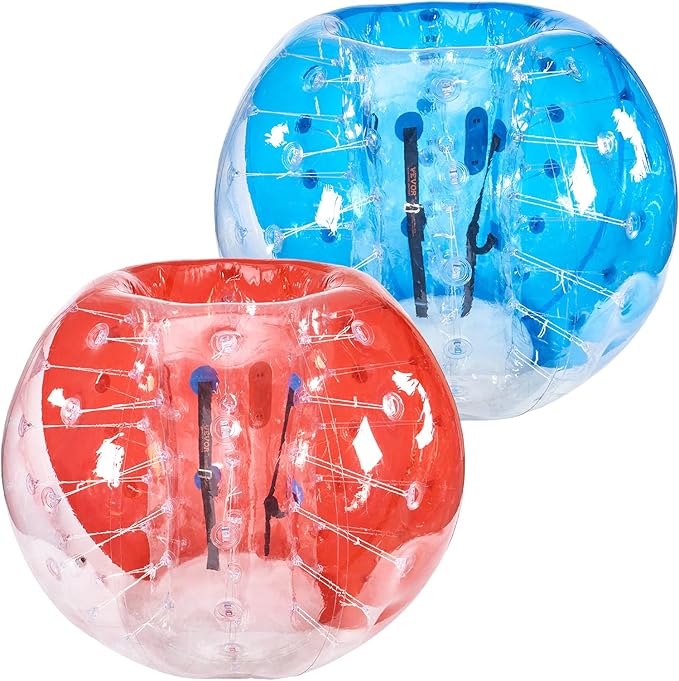 VEVOR Inflatable Bumper Ballѕ 2 Packs; 2FT/3FT/4FT/5FT Body Size Adult Human Bubble Ballѕ, Bumper Bubble Soccer Ballѕ for Teens/Adults