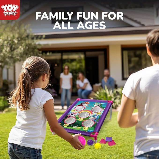 TOY Life Bean Bag Toss Game, Carnival Party Games, Cornhole Set for Kids Outdoor Games, Outside Toys for Kids Ages 4-8, Yard Outdoor Toys for Toddlers 3-5, Gifts for 3 4 5 6 7 Year Old Girls & Boys