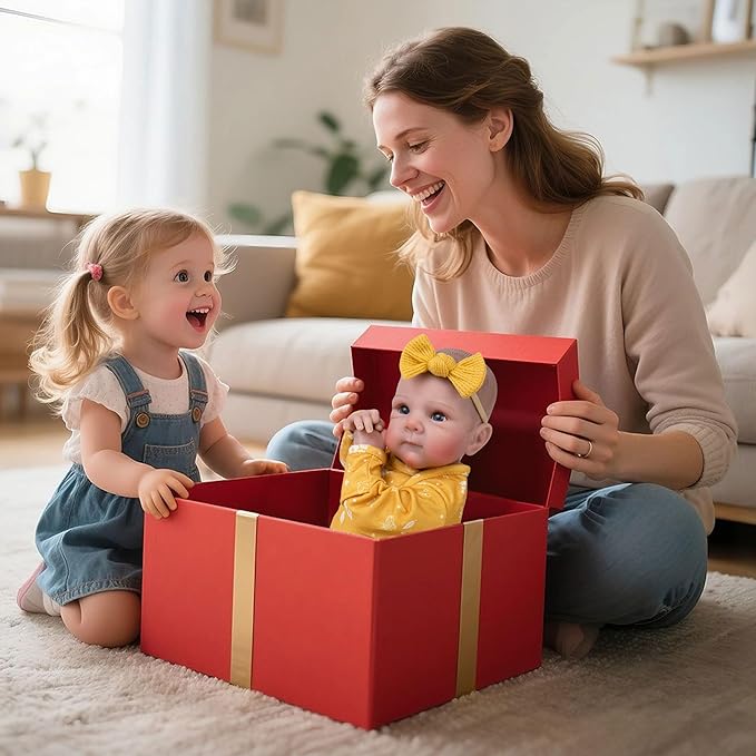 Milidool Lifelike Reborn Baby Dolls - 20 Inch Newborn Baby Doll Girl with Soft Weighted Body, Cute Soft Poseable Realistic Real Life Baby Dolls with Complete Accessories for 3+ Years Old Gifts