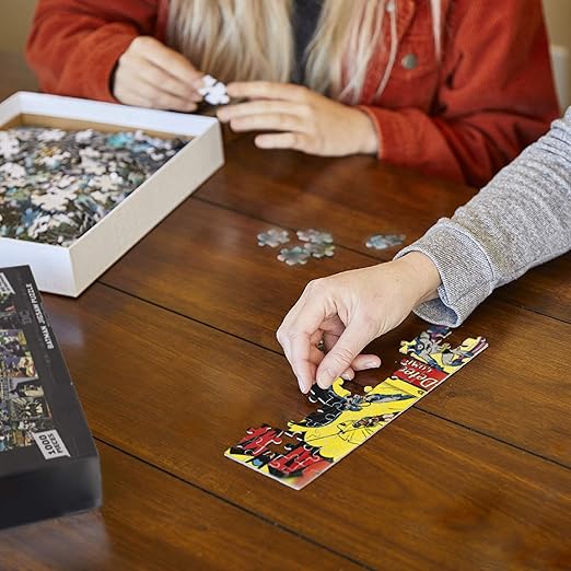 Paladone Batman 1000 Piece Jigsaw Puzzle - Pop Culture Retro Puzzle, Comic Books Through Time Collage, Yellow