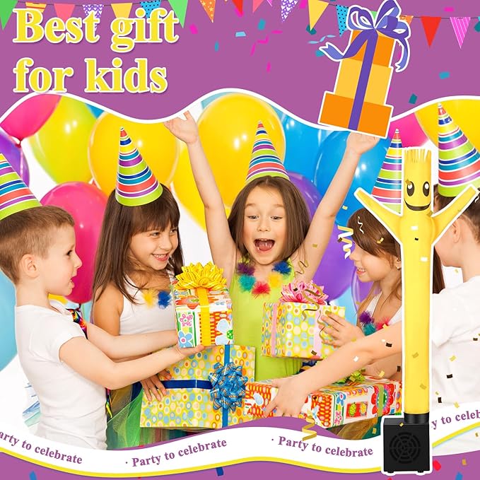 Poen Easter Gifts for Kids Mini Wacky Waving Inflatable Tube Guy with Blower Gag Toy Gift Inflatable Tube Man Birthday Desktop Decor Dancing Blow up Man for Office Party Decor(Lively)