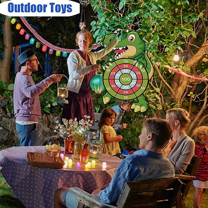 Dinosaur Toys for 3-12 Year Old Boys,30”Large Dart Board Kids Toys Age 4-12,Indoor Outdoor Games Dinosaur Birthday Party Supplies Favors Decorations,Stocking Stuffers for Kids