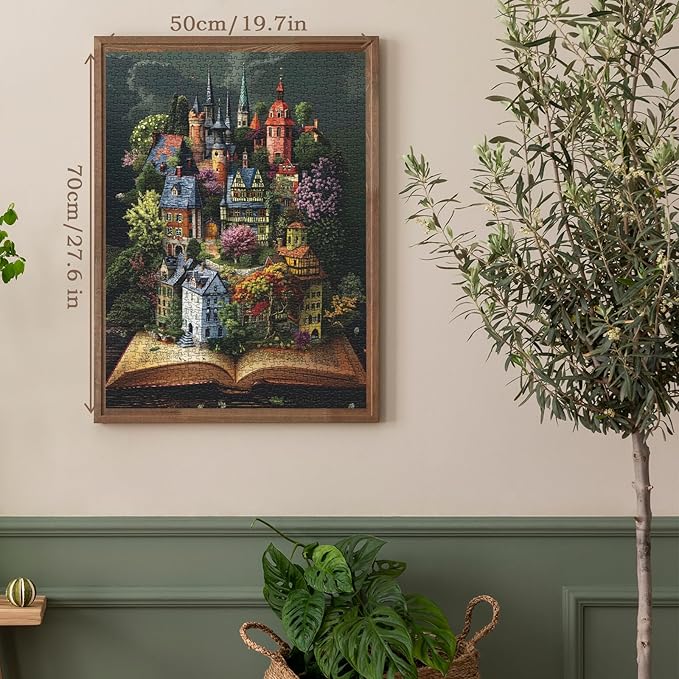 Magic House Books Puzzles for Adults 1000 Pieces, Mystery Landscape Scenic Jigsaw Puzzles, Colorful Fantasy Art Puzzles