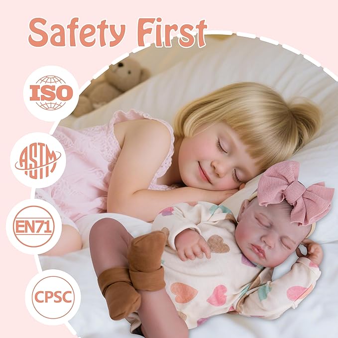 Milidool Realistic Reborn Baby Dolls - 20 Inch Cute Soft Vinyl Newborn Baby Doll Poseable Real Life Baby Dolls with Complete Accessories Toy for 3+ Years Old Girls Gifts, Pretend Play, Collection