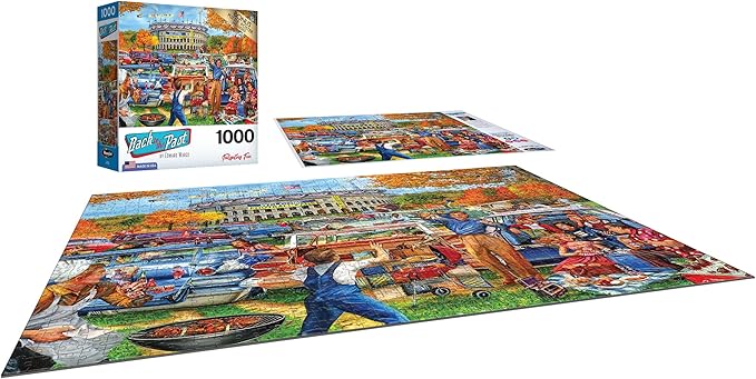 RoseArt - Back to The Past - Tailgating Fun - 1000 Piece Jigsaw Puzzle for Adults