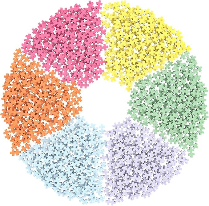 PLUS PLUS 240 Piece Interlocking Building Blocks for Kids, Open Ended Connecting Toys, STEM Bin Classroom Mini Manipulatives - Gelato Mix Play Tube