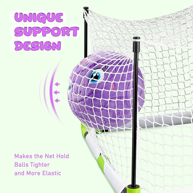 Toddler Toy Soccer Goals for Backyard Indoor with Soft Plush Unicorn Ball, Mini Soccer Nets and Ball Set for Kids(Pump Include)