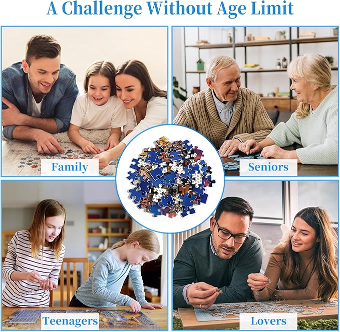 CHengQiSM 1000 Piece Puzzle for Adults, Dusk at Cinque Terre Puzzles for Adults 1000 Pieces, Italy Jigsaw Puzzle for Adults Teens Seniors, Premium Thick Cardboard, Finished Size 27.6 x 19.7 inches
