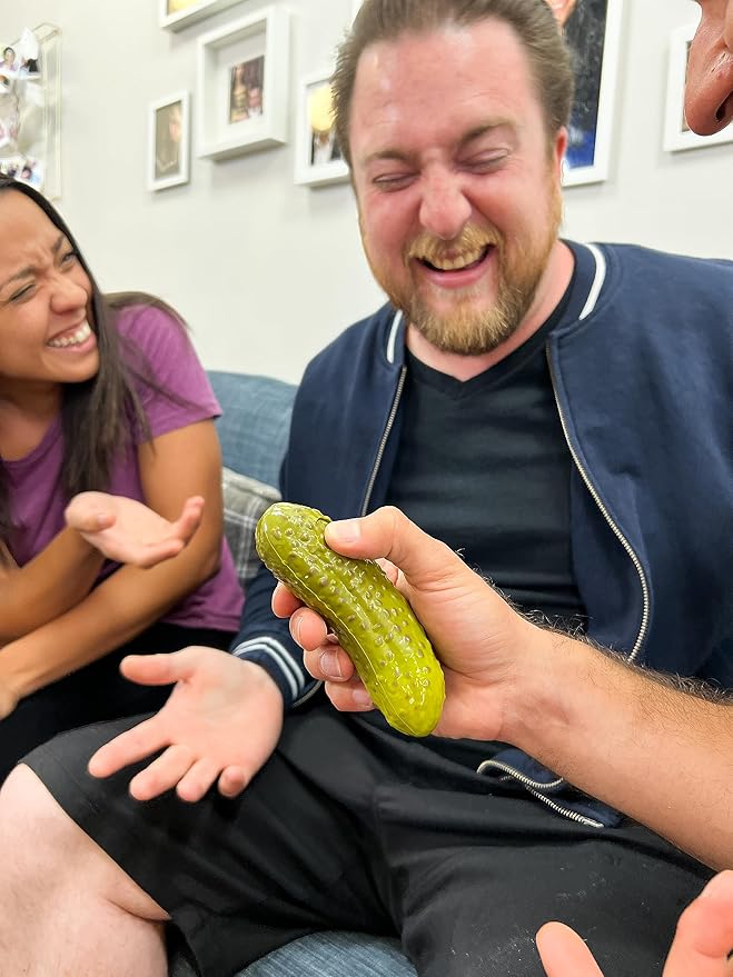 DR DINGUS Dad Joke Pickle Button - +100 Best Jokes - Dill-lightful Gift for Father or Family - Makes Everyone Laugh