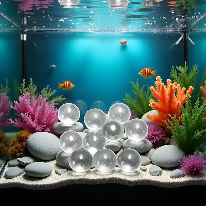 20 Pcs 10mm Clear Glass Marbles Solid Marble Beads Marbles Games Bouncing Ball Pinball Machine for Vase Fish Tank Filler Home Decor, Dice and Marble Games, Sports and Outdoor Play, Decorations