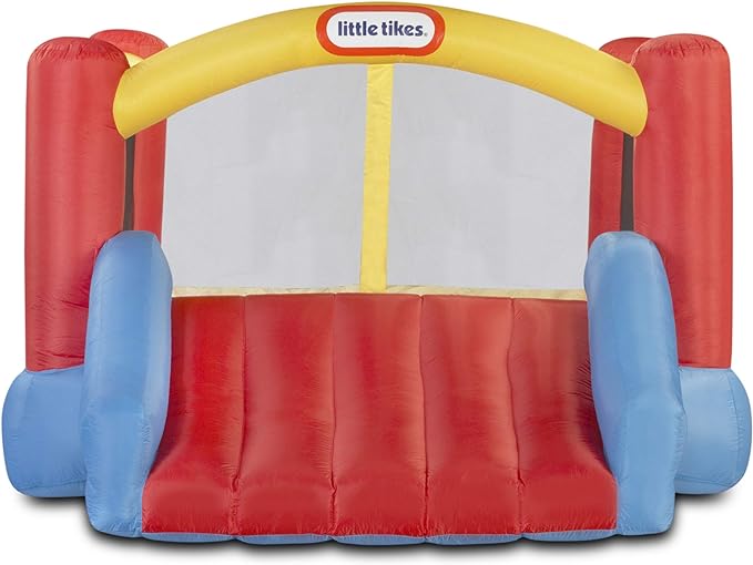 Little Tikes Jump 'n Slide Inflatable Bouncer Includes Heavy Duty Blower With GFCI, Stakes, Repair Patches, And Storage Bag, for Kids Ages 3-8 Years