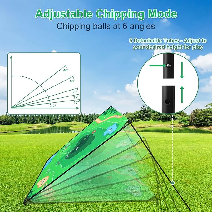 Golf Chipping Game Set, 71"x71" Portable Sticky Golf Game for Chipping Practice with Sticky Balls & Storage Bag for Indoor Outdoor
