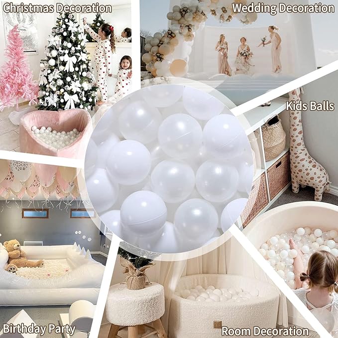GOGOSO Ball Pit Balls for Toddlers Kids Plastic Balls for Ball-Pit Playpen Pool Baby Play Pastel BPA-Free Non Toxic Play Pastel Crush Proof Bal 50 100 200 500 1000 Count