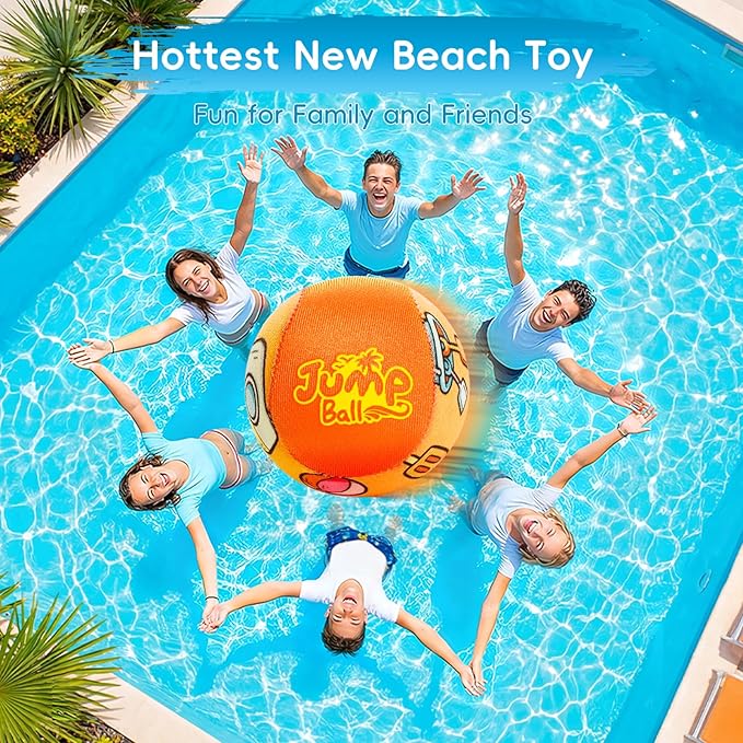 Water Stone Skipping Discs Set 4 Pack – Fun Pool Toys for Kids All Ages – Water Bouncing Skip Ball Toy for Boys & Girls – Best Games Gifts with Your Friends & Family at the Beach, Lake or Pool