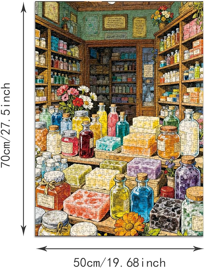 Puzzle for Adults 1000 Pieces,Soap Shop Puzzle, Challening Impossible Difficult Hard Fun 1000 Pieces Jigsaw Puzzles for Adults
