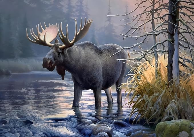 1000 Pieces Jigsaw Puzzle for Adults,Deer Wood Jigsaw Puzzle,Brain Challenge Educational Game Relaxation Family Activity Pastime Entertainment Activity Decorative Puzzle