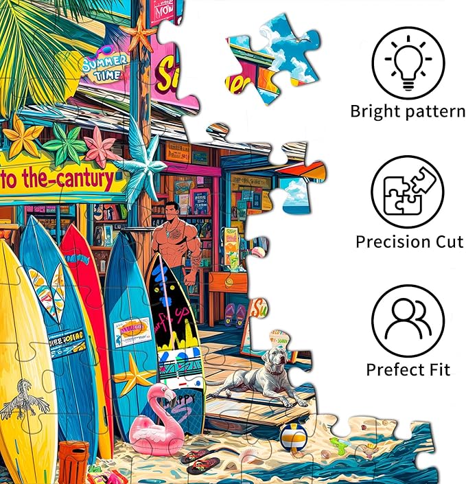 Jigsaw Puzzles for Adults 1000 Pieces, Interlock Perfectly No Dust, Impossible Difficult Hard Fun 1000 Piece Jigsaw Puzzles for Adults-1:1 Poster-Coast Grocery