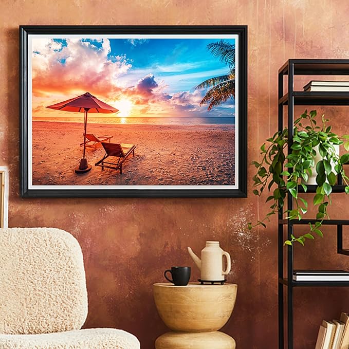 Jigsaw Puzzles 2 Pack 1000 Pieces Hawaii Beach & Lake at Sunset Nature Landscape Impossible Challenging Puzzles for Home Decor Birthday Party Gifts Toy for Men Women