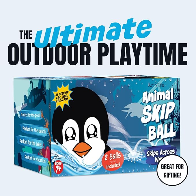 Activ Life The Ultimate Water Skip Balls, Water Bouncing Ball for Swimming Pool, Beach Toys for Friends, Family, Kids and Adults