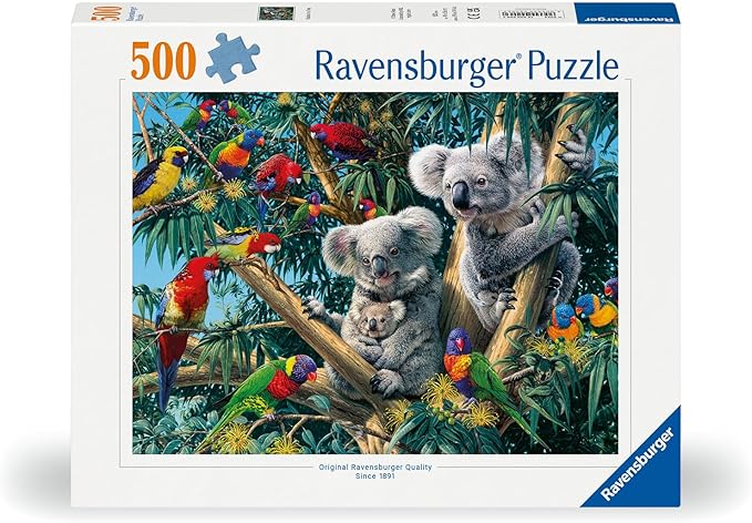 Ravensburger Koalas in a Tree 500 Piece Jigsaw Puzzle for Adults - 12000206 - Handcrafted Tooling, Made in Germany, Every Piece Fits Together Perfectly