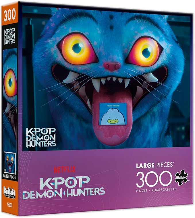 Buffalo Games – Netflix K-Pop Demon Hunters Derpy - 300 Oversized Piece Jigsaw Puzzle - Larger Shapes - Great for Adults, Family, Kids, Easy to Grip