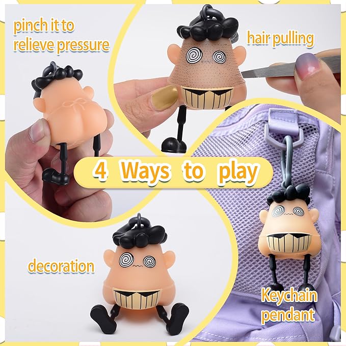 Dizzy 14+Ages Hair Pulling Fidget Toy Anxiety Relief-Blackhead Plucking for Pickers,Trichotillomania OCD Skin Picking Fidget Toys,Helps with Hair Plucking Stress Relief Christmas Party Favors Gag Gift