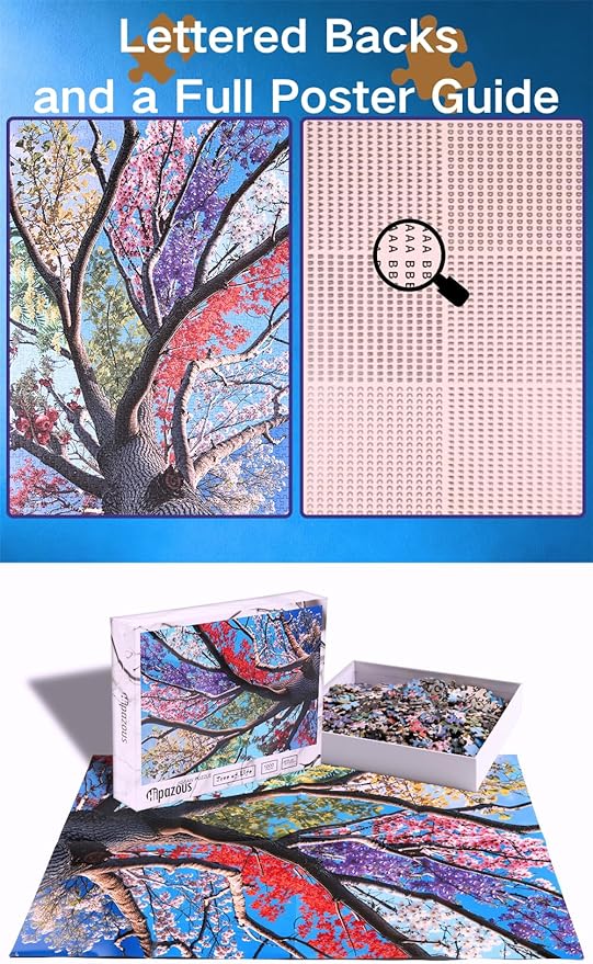 Tree of Life Jigsaw Puzzle 1000 Pieces for Adults – Colorful Nature Art Puzzle, Unique Puzzle for Gift, Family Fun & Home Decor Perfect Snap, 27.6 x 19.7 in, Hipazous