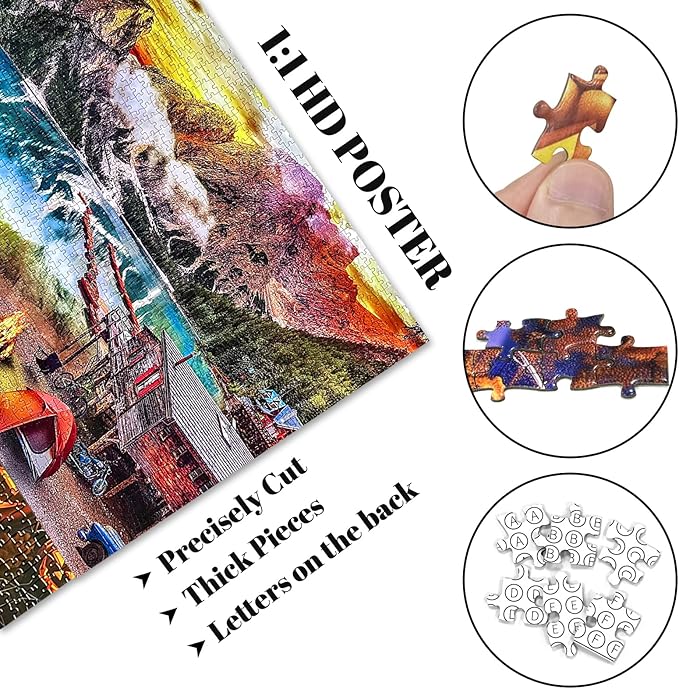Jigsaw Puzzles 2000 Pieces for Adults, Families Lakeside View Pieces Fit Together Perfectly