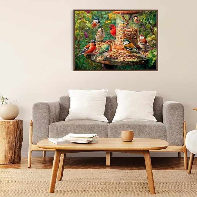 500 Piece Puzzle for Adults – Colorful Birds Garden Jigsaw Puzzle for Adults & Seniors – Eco-Friendly Recycled Paper – Fun & Challenging Family Game Gift for Friends and Family (20.5 x 15 in)