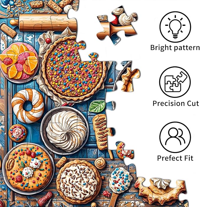 Colorful Desserts Puzzles for Adults 1000 Piece, Jigsaw Puzzles 1000 Pieces, Impossible Hard Difficult Challenging Puzzles for Adults, Family Decoration Puzzle