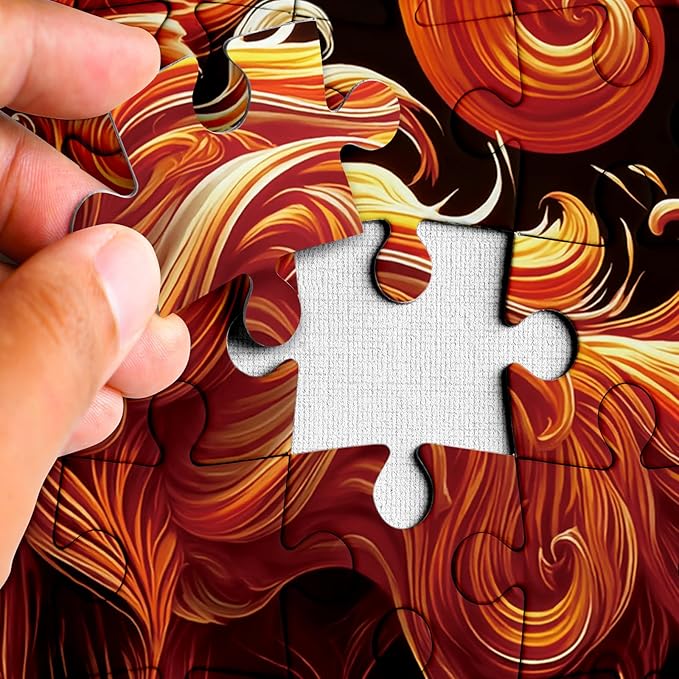 Art Fox Puzzles for Adults 1000 Pieces, Challenging Animal Jigsaw Puzzles, Difficult Hard Cute Red Puzzle