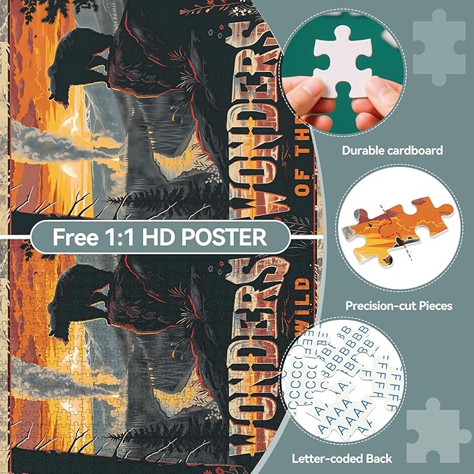 500 Piece Puzzle for Adults –National Park Wild Nature Jigsaw Puzzles 500 Pieces, Puzzles for Adults 500 Pieces, Challenging Perfect for Game Nights, 20.5 X 15 in