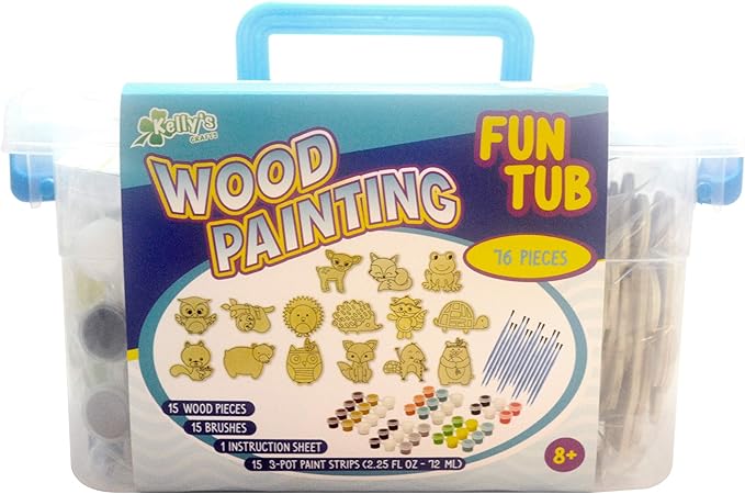Kelly's Crafts Fun Tub - Wood Painting Shapes - Woodland Friends - Makes 15!!!