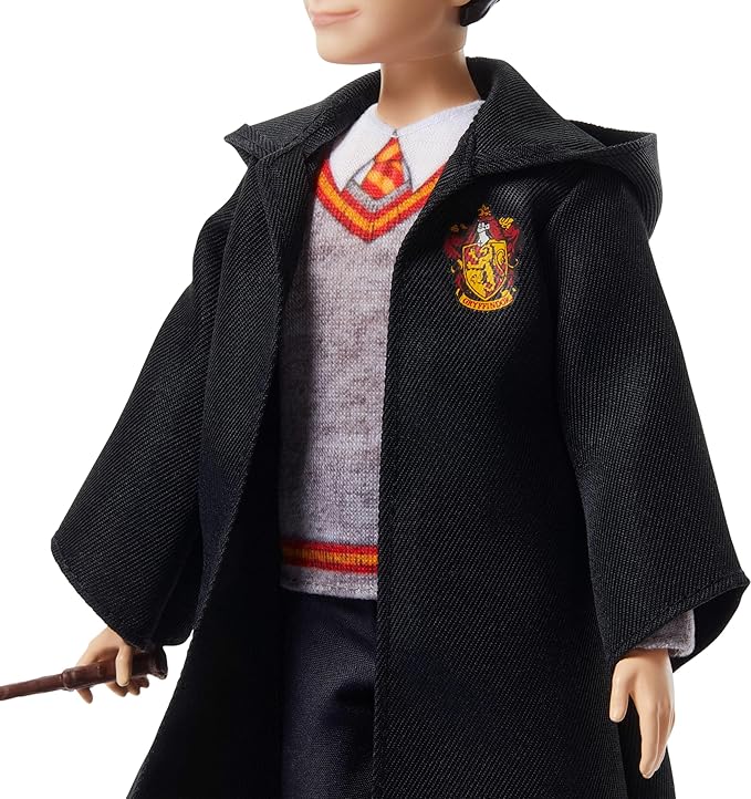 Mattel Harry Potter Toys, Harry Potter Fashion Doll in Removable Signature Hogwarts Uniform with Wand Accessory, Inspired by The Movie