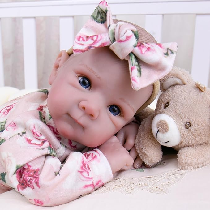 Milidool Realistic Reborn Baby Dolls Girl - 20 Inch Lifelike Real Life Newborn Baby Dolls with Poseable Body and Accessories for 3+ Year Old Girls Gifts, Pretend Play, Collection