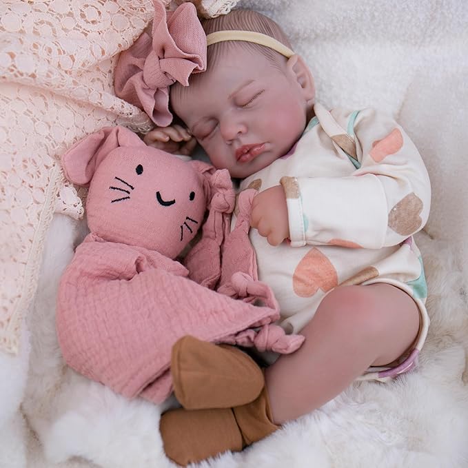 Milidool Realistic Reborn Baby Dolls - 20 Inch Cute Soft Vinyl Newborn Baby Doll Poseable Real Life Baby Dolls with Complete Accessories Toy for 3+ Years Old Girls Gifts, Pretend Play, Collection