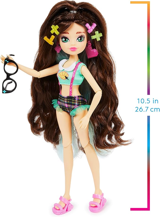 MERMAID HIGH, Spring Break Raynea Mermaid Doll & Accessories with Removable Tail and Color Change Hair Streak, Kids Toys for Girls Ages 4 and up