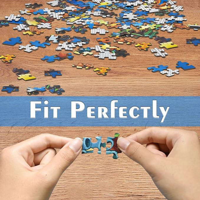Jigsaw Puzzles for Adults 1000 Pieces, Clocks Interlock Perfectly Letter on Back No Dust, Home Decor Birthday Party Toy for Men Women Elders Seniors (27.5"x19.6"), 1:1 Poster