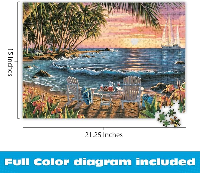 Buffalo Games - Summertime - Kim Norlien - 500 Piece Jigsaw Puzzle for Adults, Challenging Puzzle Perfect for Game Nights, Bonus Diagram Included, Finished Size 21.25 x 15.00, Made in the USA