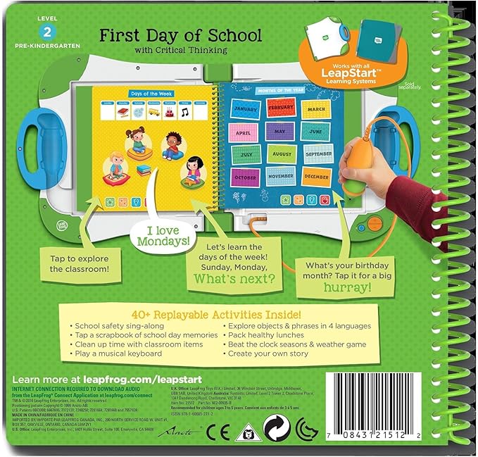 LeapFrog LeapStart First Day of School and Critical Thinking Book