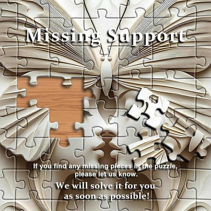 Impossible Puzzles for Adults 1000 Pieces, Women Butterfly Beauty Puzzle Unique Abstract Art, Lady Aesthetic Jigsaw Puzzle Difficult Challenging