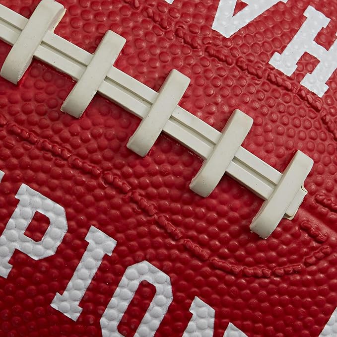 Champion Blitz Football, All-Weather Football, Enhanced Grip, Durable Rubber Cover and Molded Laces, for Outdoor Sports & Training, Includes 6 Ball Pump