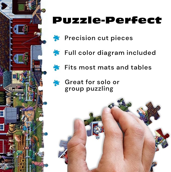 Buffalo Games - Jigsaw Puzzles 1000 Pieces - Dowdle Amish Country - 1000 Piece Puzzle for Adults - Premium Giftable Foil Box with Reference Poster