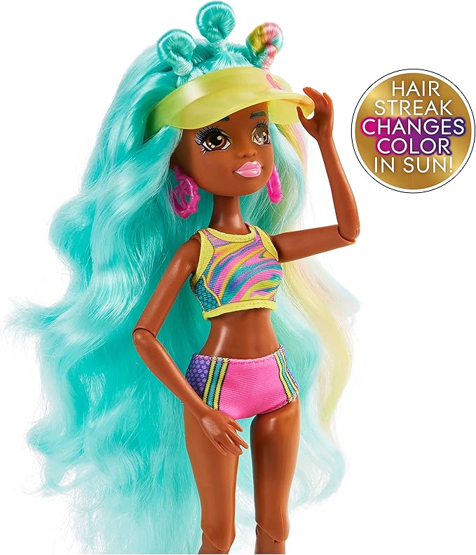 MERMAID HIGH, Spring Break Oceanna Mermaid Doll & Accessories with Removable Tail and Color Change Hair Streaks, Kids Toys for Girls Ages 4 and up