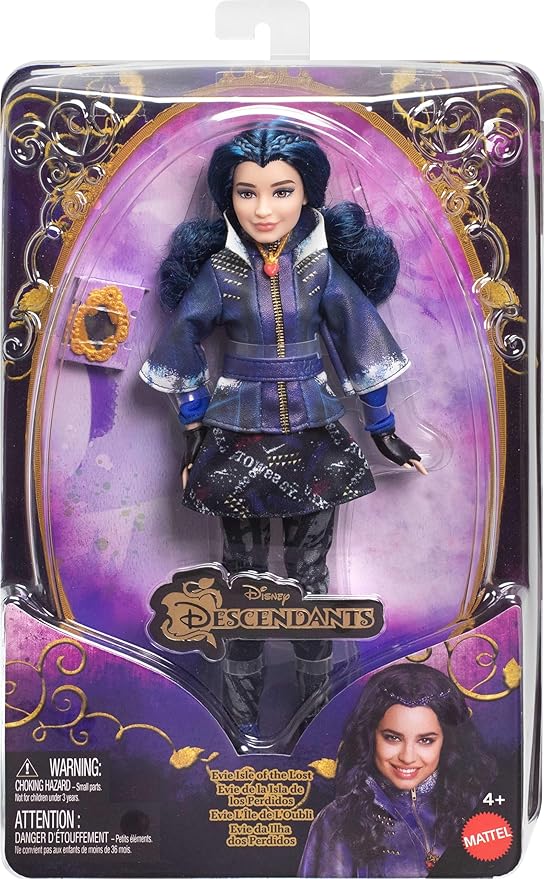 Mattel Descendants Evie Isle of The Lost Tenth Anniversary Fashion Doll with Removable Outfit, Accessory & Bendable Joints, Inspired by The Movies